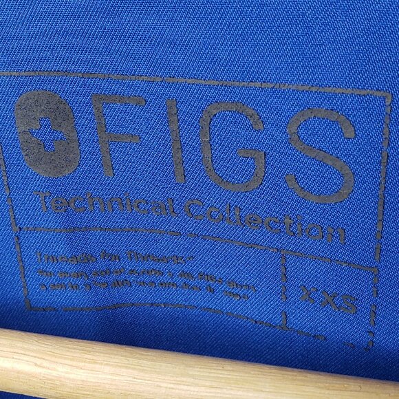 Figs Casma Women's Technical  Blue Three Pocket Medical Healthcare Scrub Top XXS - Picture 5 of 5